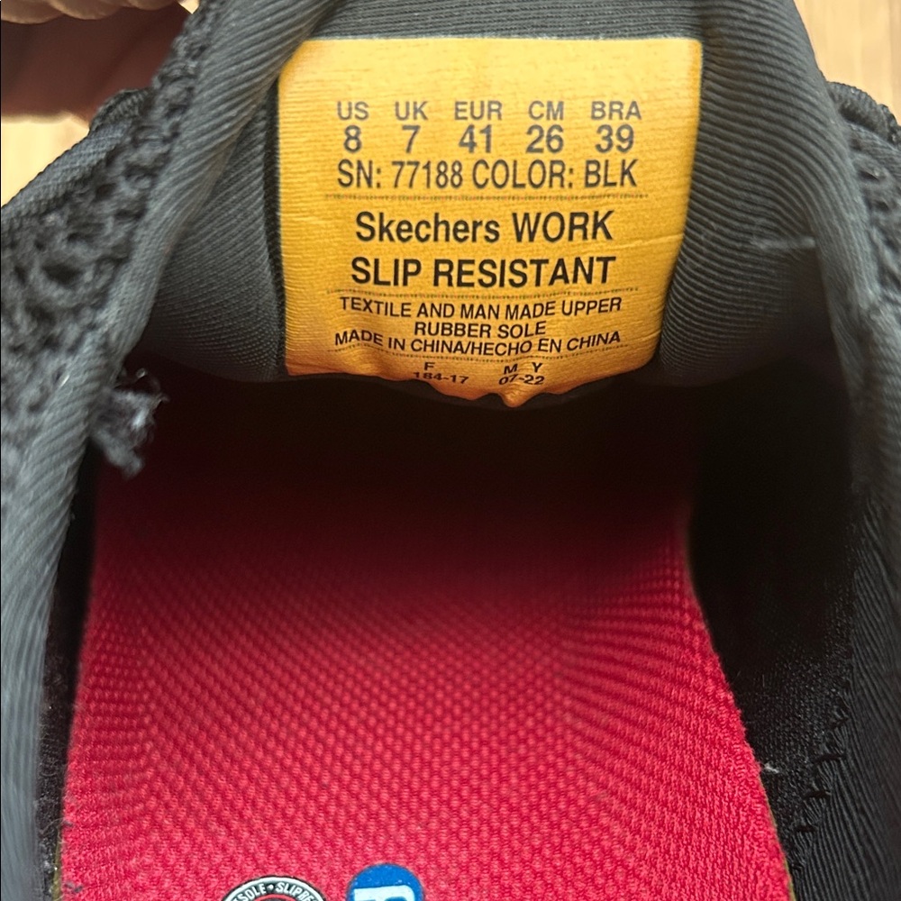 MEN'S SKECHERS WORK 77188 CESSNOCK SLIP-RESISTANT SHOES - Picture 5 of 6